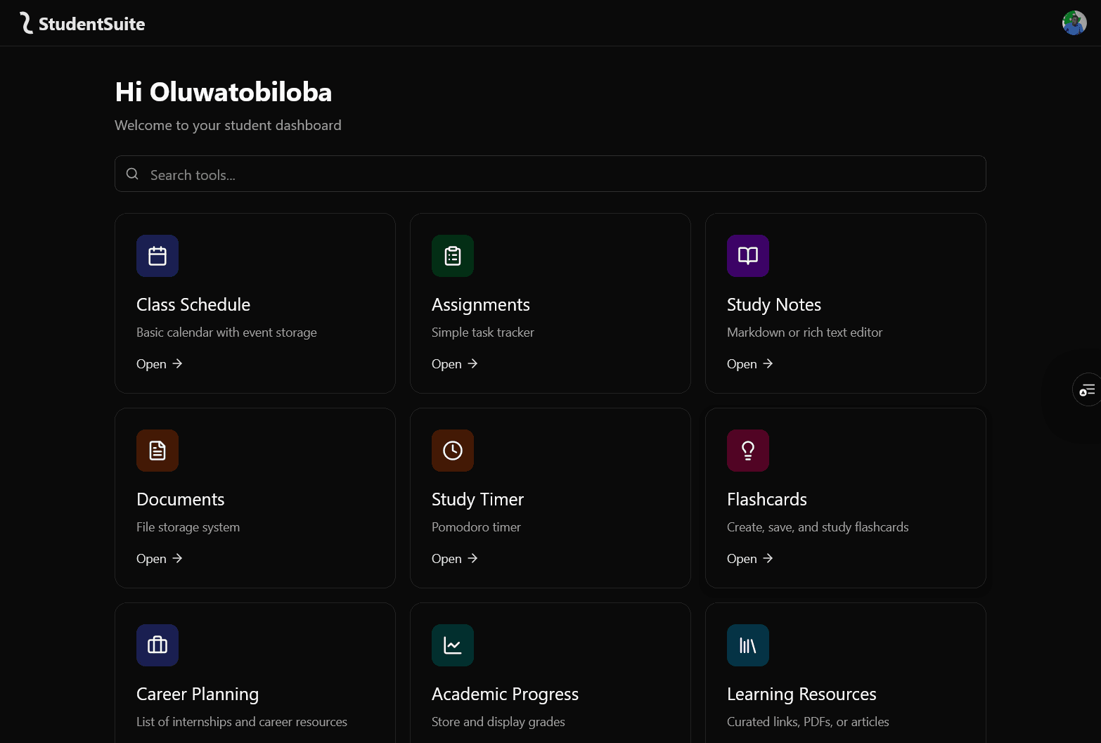 app screen